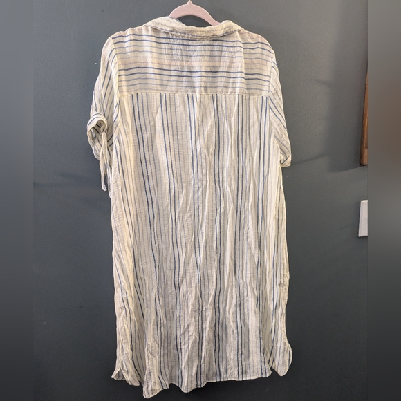 Indigo Rose Striped Button-Up Shirt Dress Women's Size 2X - Picture 5 of 5